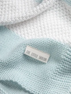 The Little Tailor - grote superzachte gebreide deken met textuur van 100% katoen