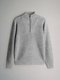The Set 2 Pack Cable Knit and Zip Neck Jumpers