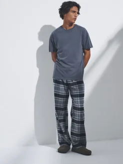 The Set 2 Pack Jersey T-Shirt and Flannel Pyjamas