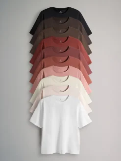 The Set 10 Pack Short Sleeve Relaxed Fit Crew Neck T-Shirts