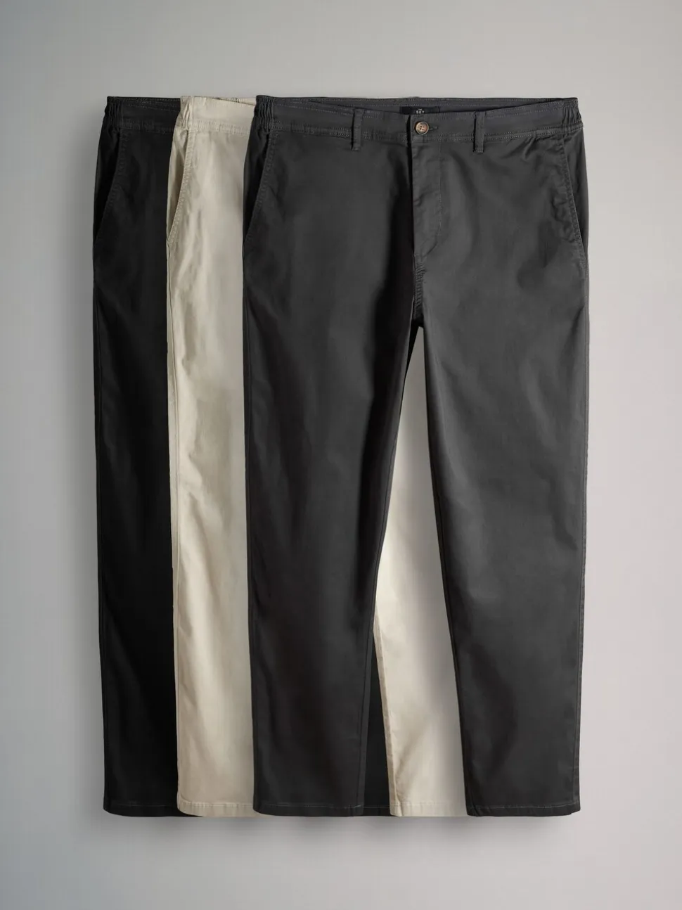 The Set 3 Pack Slim Leg Chino Trousers