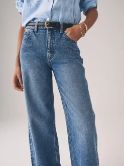 The Set 2 Pack wijde pijpen jeans met omgeslagen zoom