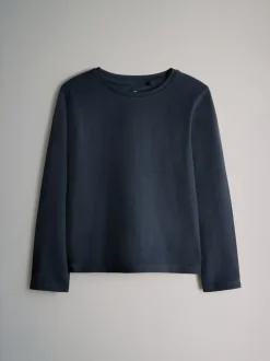 The Set Long Sleeve Cotton Jersey T-Shirt and Woven Bottom Pyjamas Set