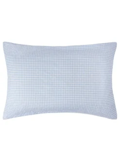 The White Company 100% Cotton Dusty Star Gingham Double Fitted Sheet
