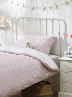 The White Company - Omkeerbare tweepersoons dekbedovertrekset met gingham-ruit