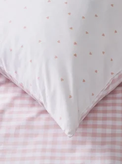 The White Company - Omkeerbare tweepersoons dekbedovertrekset met gingham-ruit