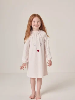 The White Company - Roze Jingles nachthemd met stippen