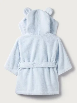 The White Company Blue Bear Baby 100% Cotton Robe