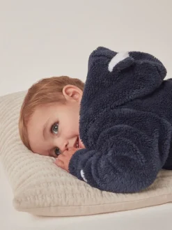 The White Company marineblauwe romper van fleece