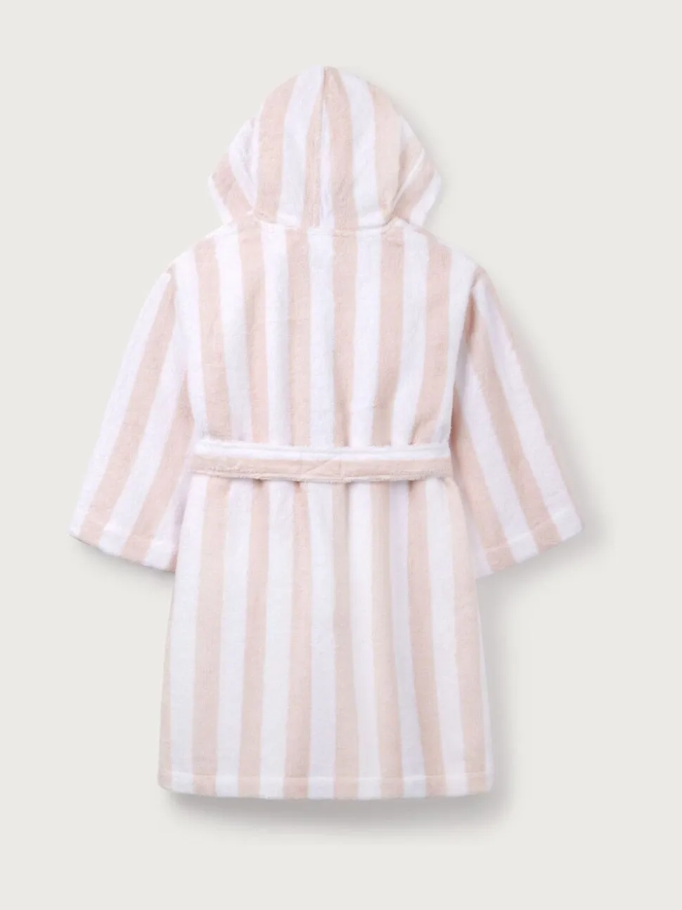 The White Company Natural 100% Cotton Wide Stripe Towelling Robe