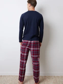 Threadbare - Set van 2 lange ruit pyjama's