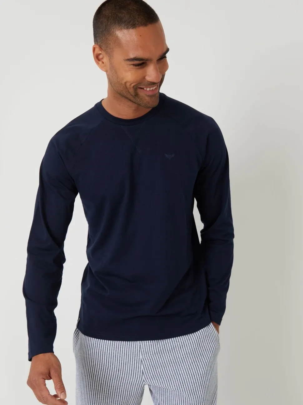 Threadbare Long Sleeve Top & Stripe Joggers Pyjamas Set