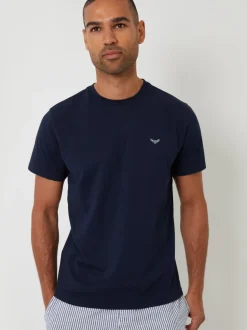 Threadbare Short Sleeve Top & Stripe Trousers Pyjamas Set