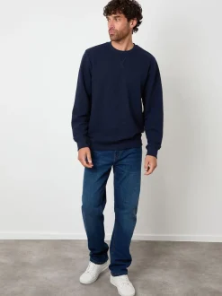 Threadbare Textured Crew Neck Sweatshirt
