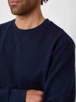 Threadbare Textured Crew Neck Sweatshirt