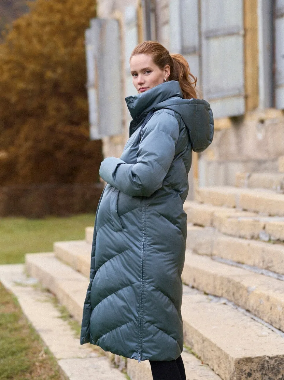 Tingrijs - Seraphine Lange 3-In-1 Zwangerschaps- en Draagjas Puffa Coat