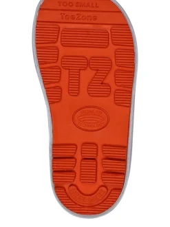 ToeZone - Oranje regenlaarzen met camouflageprint en gestrikte bovenkant