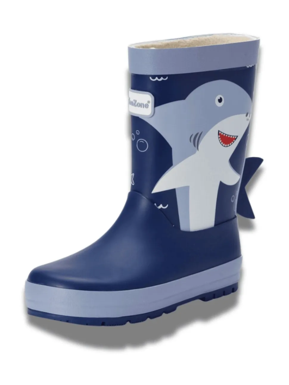 ToeZone Boys Blue Shark Waterproof Wellies