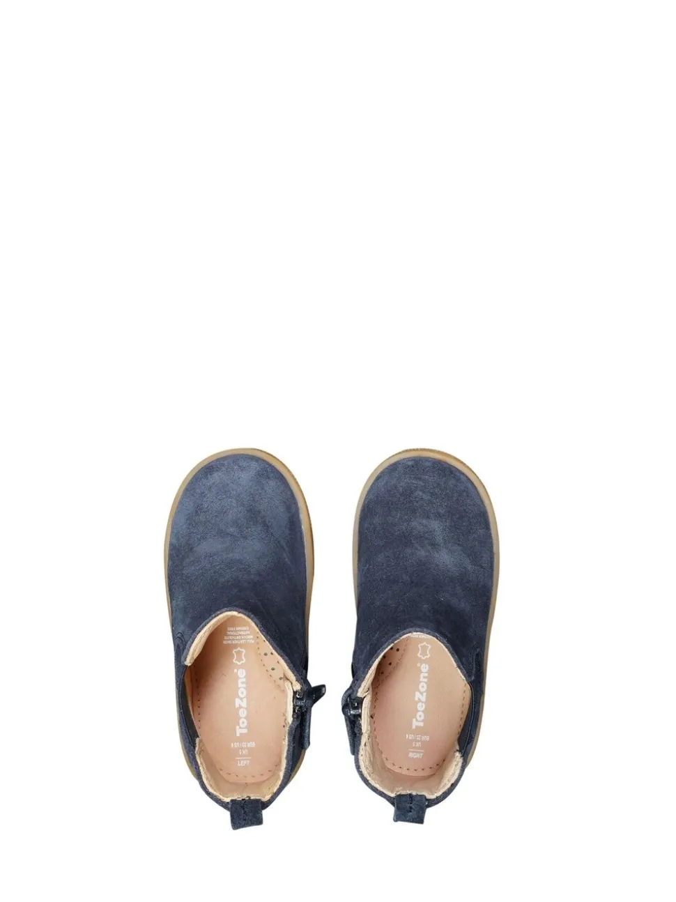 ToeZone Sam suède leren Boots met elastische inzet en rits voor Jongens