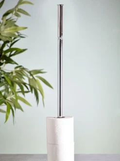 Toiletrolhouder met roterende bovenkant