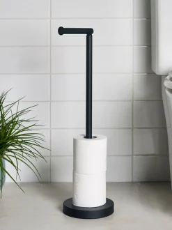 Toiletrolhouder met roterende bovenkant