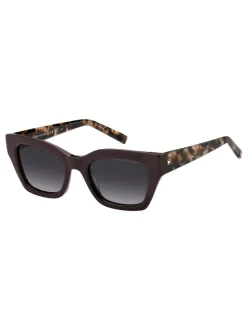 Tommy Hilfiger Cat Eye Sunglasses in Burgundy and Pink Havana