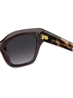 Tommy Hilfiger Cat Eye Sunglasses in Burgundy and Pink Havana