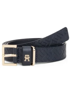 Tommy Hilfiger Leather Embossed Logo Belt