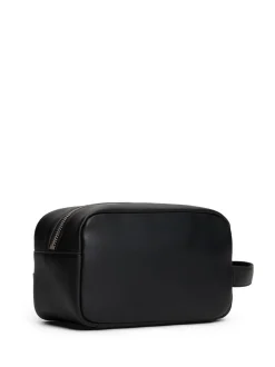 Tommy Hilfiger toilettas met metalen logo en geweven paneel