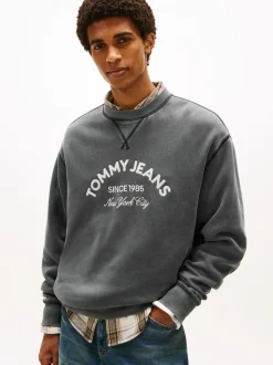 Tommy Jeans Arch Logo Appliqué Washed Sweatshirt