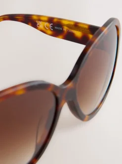 Tortoise bruin - Acetate Wrap Sunglasses
