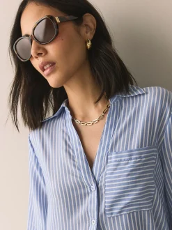 Tortoise bruin - Square Wrap Sunglasses