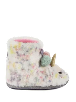 Totes Eenhoorn pantoffellaarsjes van imitatiebont voor kinderen