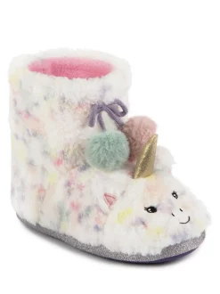 Totes Eenhoorn pantoffellaarsjes van imitatiebont voor kinderen