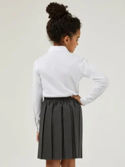 Trutex - Verpakking van 3 witte schooloverhemden met lange mouwen en regular fit