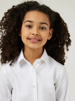Trutex - Verpakking van 3 witte schooloverhemden met lange mouwen en regular fit
