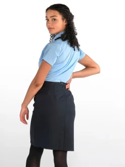Trutex Blauw Slim fit Korte mouwen 2 Pack School overhemden