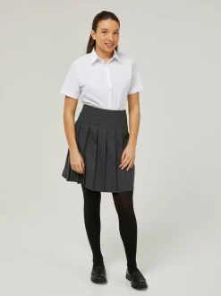 Trutex White Regular Fit Short Sleeve 2 Pack School Shirts