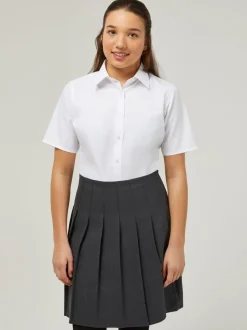Trutex White Regular Fit Short Sleeve 3 Pack School Shirts