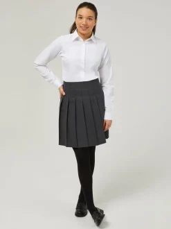 Trutex White Slim Fit Long Sleeve 3 Pack School Shirts