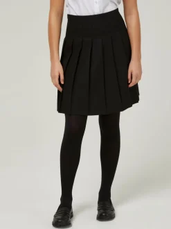 Trutex Zwarte 20" schoolrok met vaste plooien en stiksels (11-17 jaar)