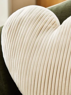 Valentines 3D Pleated Velvet Heart Cushion