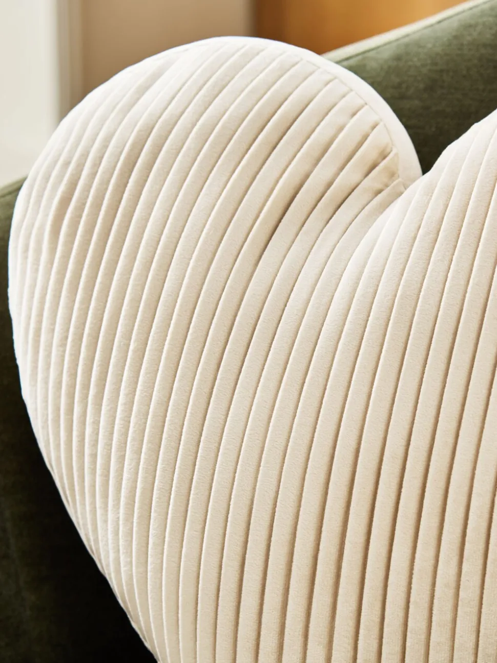 Valentines 3D Pleated Velvet Heart Cushion