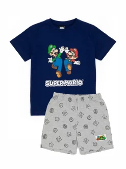Vanilla Underground Boys Nintendo Super Mario Short Sleeve Short Leg Pyjamas Set