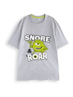 Vanilla Underground Disney Monsters Inc - Meerkleurige herenpyjamaset met korte mouwen en lange pijpen van 100% katoen