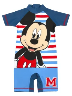 Vanilla Underground jongensbadpak met korte mouwen en gelicentieerde Disney Mickey Mouse-print