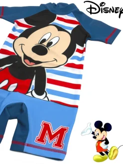 Vanilla Underground jongensbadpak met korte mouwen en gelicentieerde Disney Mickey Mouse-print