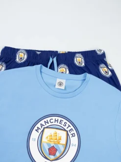 Vanilla Underground Manchester City Short Sleeve Long Leg Pyjamas Set
