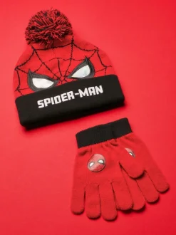 Vanilla Underground Marvel Spider-Man set van muts en Handschoenen voor Jongens