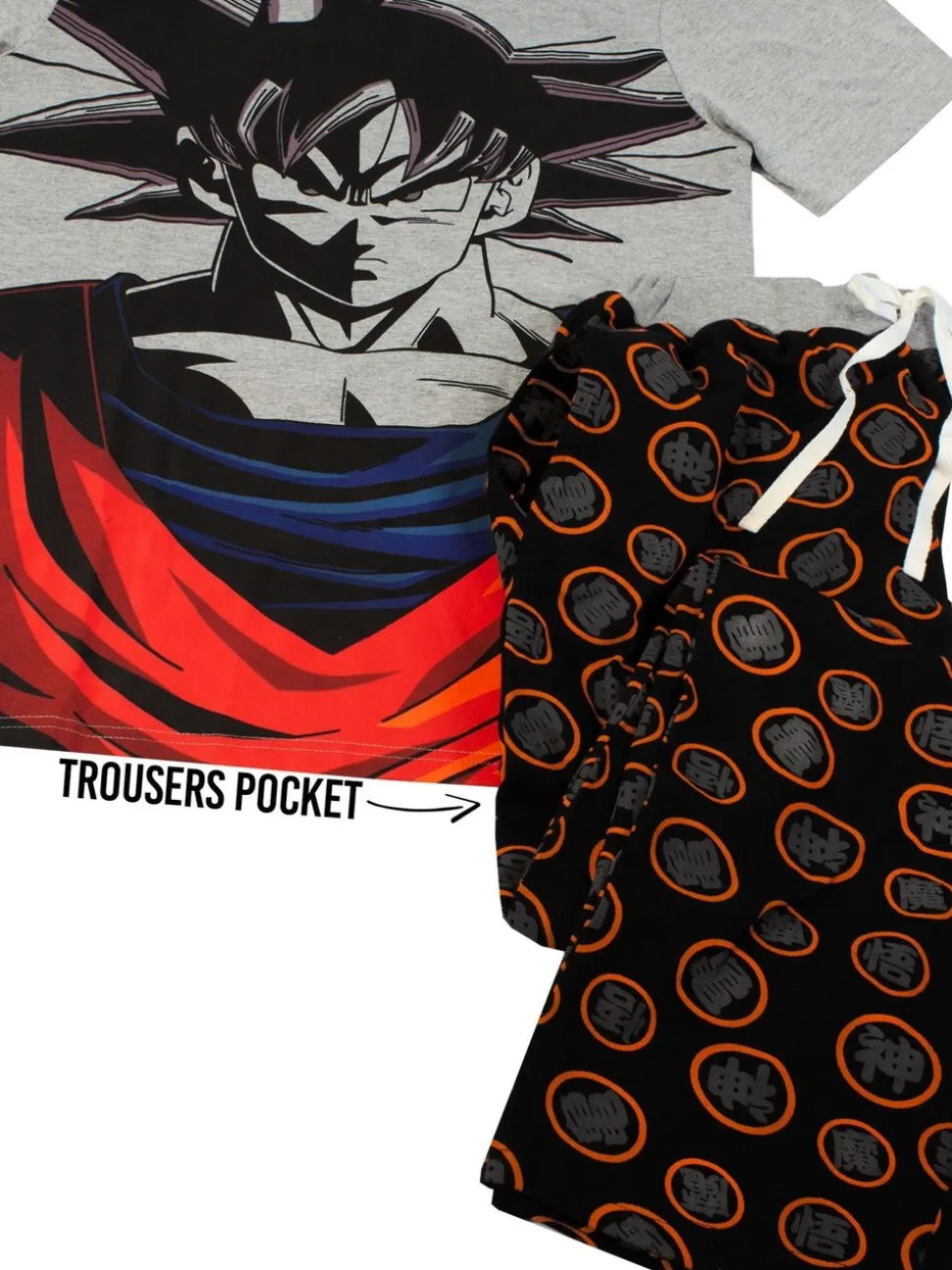 Vanilla Underground Mens Dragon Ball Z Goku Short Sleeve Long Leg Pyjamas Set